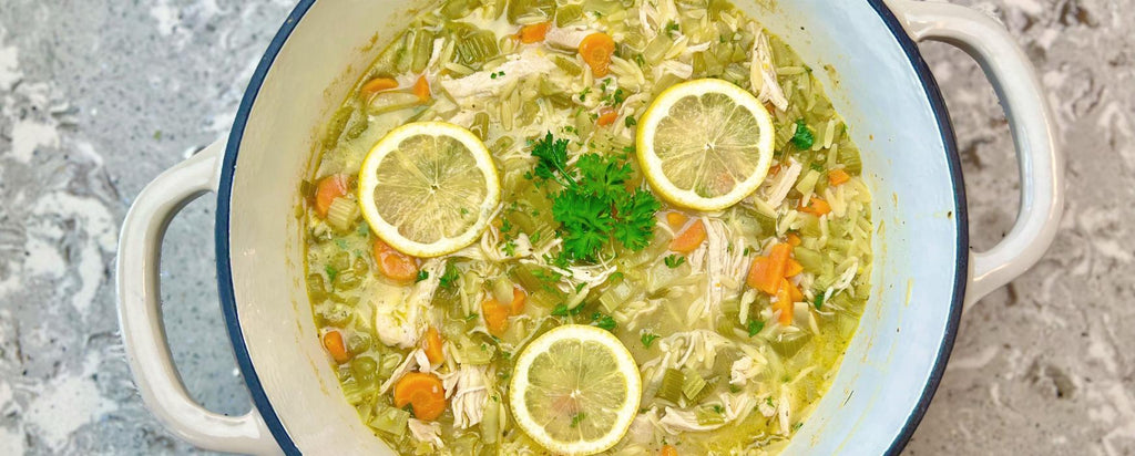 Lemon Chicken Orzo Soup Recipce