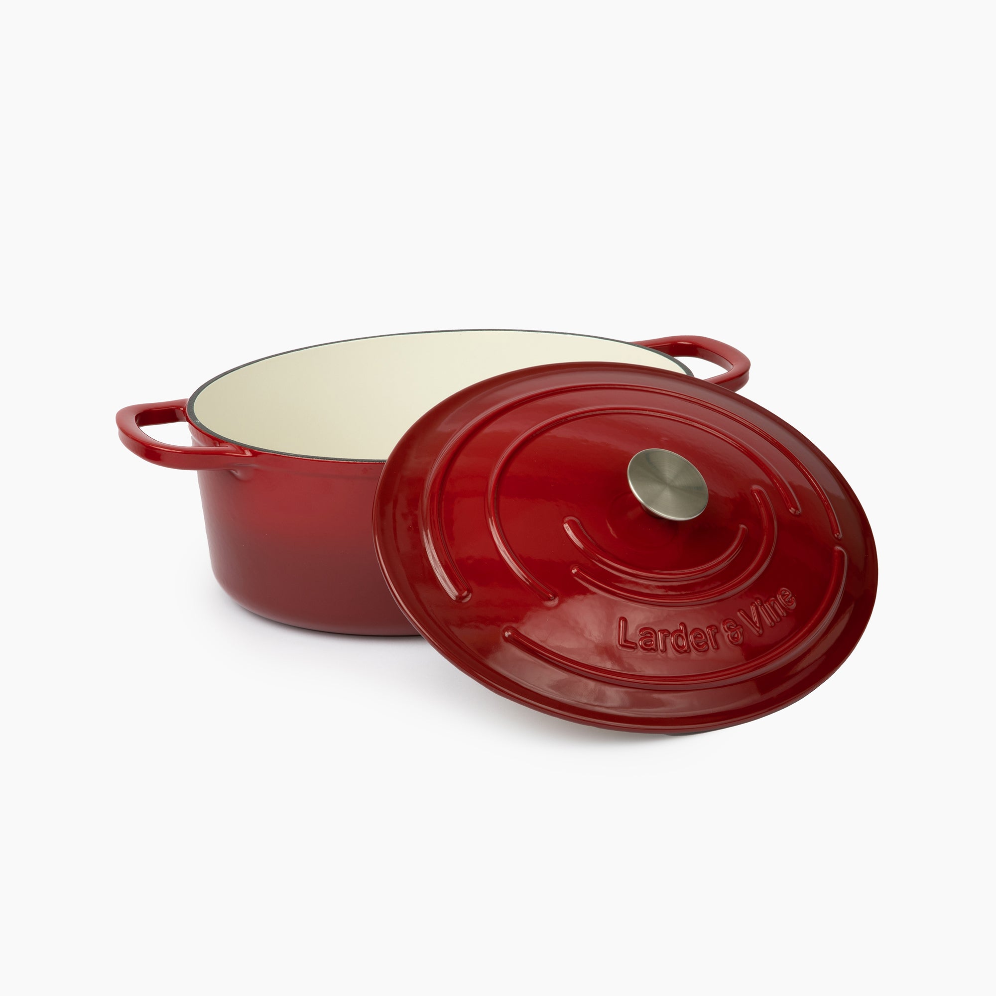 🥝 Calphalon Cabernet Enamel Cast Iron Dutch Oven Pot with Lid Cookware 8  Quart